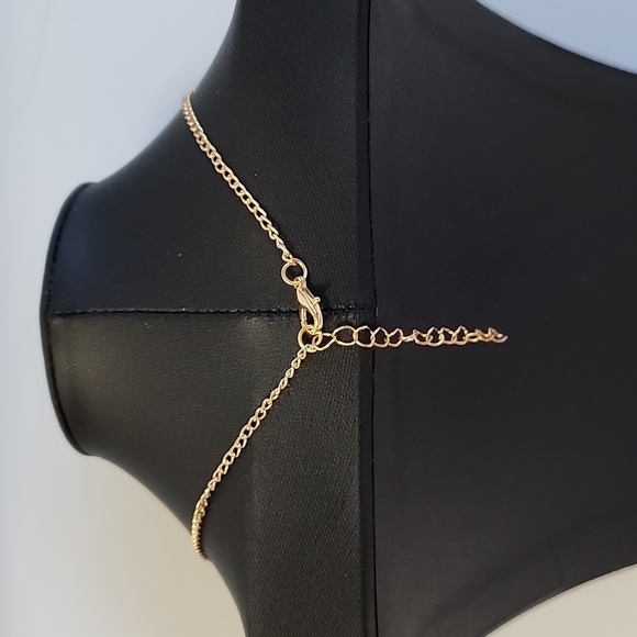 Gold Tone Butterfly Pendant Necklace - Picture 8 of 13